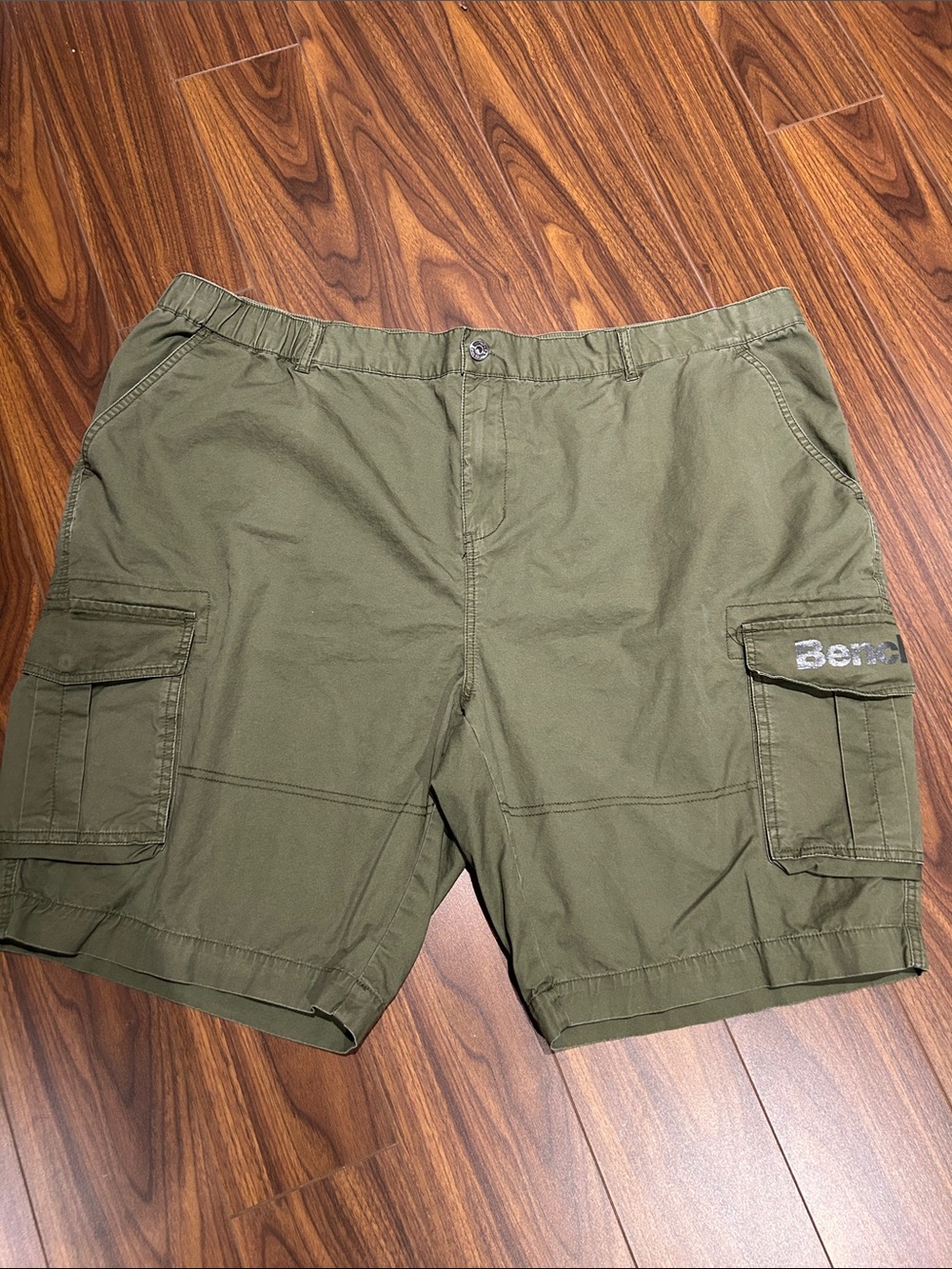 Bench Men's Olive Cargo Shorts with Side Pockets